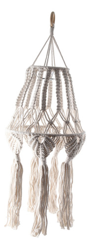 Lámpara Colgante Con Pantalla De Macramé Para Dormitorio Y S