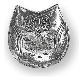 Crosby & Taylor Owl Pewter Teabag Holder Trinket Dish Ssb