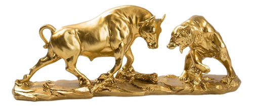 Estatua Creativa De Oso Y Toro, Escultura De Animal Realista