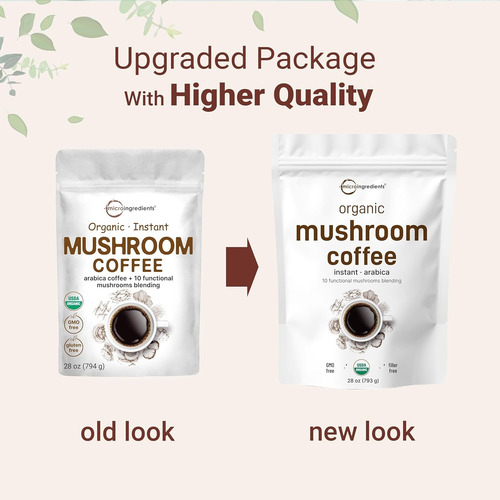 Mushroom Coffee Organic Viral Tiktok Micro Ingredients 793g