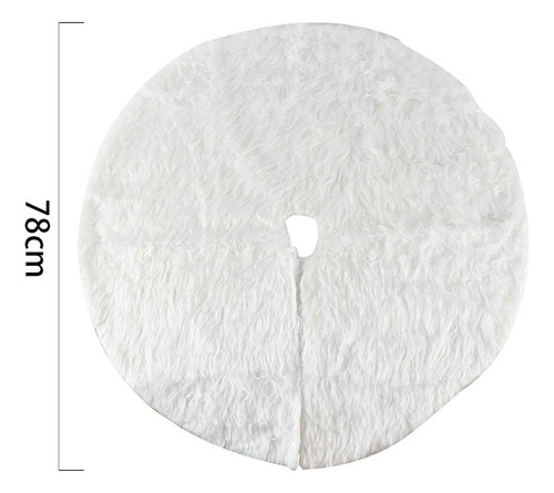 1 Falda De Felpa Con Tacón Para Árbol De Navidad, 4 Cm, Blan