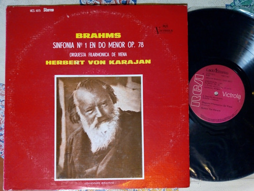 Karajan Brahms Sinfonía Nro1 Filarmónica De Viena Lp Vinilo