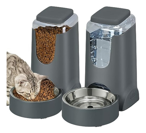 Paquete De 2 Alimentadores Automáticos Para Gatos