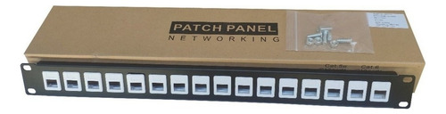 Combo Frente Patch Panel Patchera 16 Bocas + Jack Cat 6 Rack