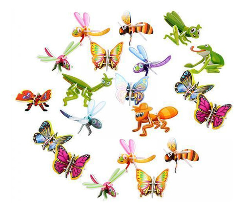 3 Artesanato Diy 3d Puzzle Forma Matching Puzzle Borboleta