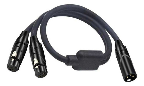 Plugue Xlr Para Cabo Adaptador Divisor Y Duplo 2 Cabos