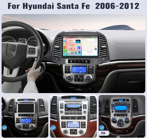 Qp Radio Android 4+64 Carplay Qled Hyundai Santafe 2007-2013