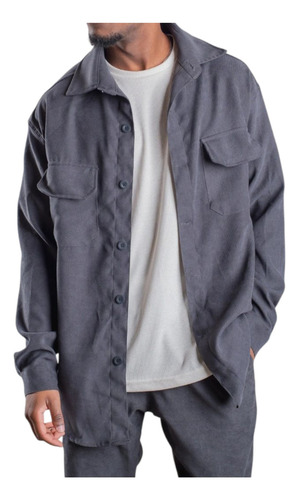 Camisa Camisaco Lisa Básica Corderoy