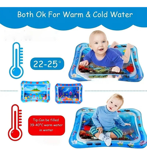 Hoidokly Cojín De Agua Inflable Bebé, Alfombrilla De Agua