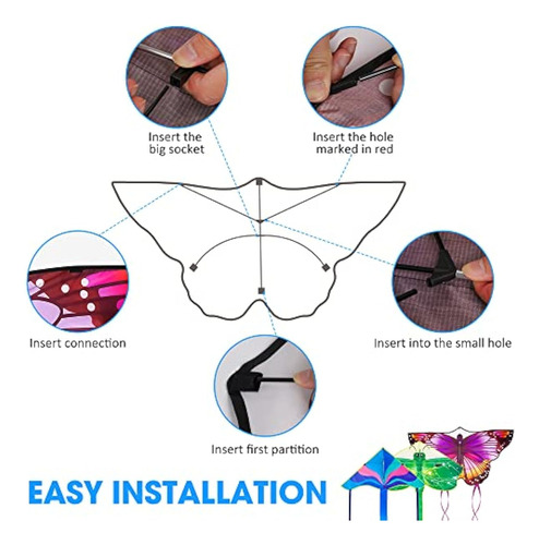 Pacote Com 3 Pipas Grandes - Butterfly Delta Dragonfly