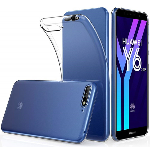 Funda Para Huawei Y6 2018 Tpu 100% Transparente Antishock