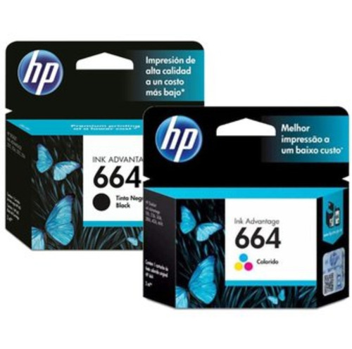 Imagen 3 de 10 de Combo Cartucho Hp 664 Negro + Color Garantia Oficial Para Impresora 2135 2675 3115 3775 4535