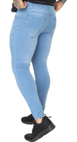 Imagen 3 de 6 de Pantalon Jean De Hombre Elastizado Slim Fit Corsario Premium