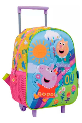 Mochila Con Carro Peppa Pig Amarilla Nº12 (6407)