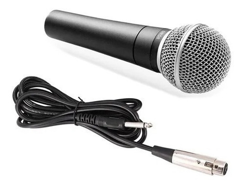 Microfone Com Fio Dinâmico Profissional Metal 5mts