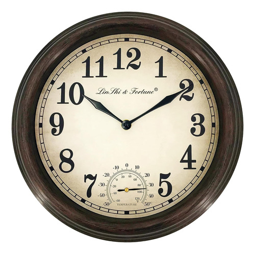 Linshi & Fortune Reloj De Pared Impermeable Retro Para Inter