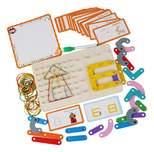 Geotablero De Madera, Juguetes Educativos Gráficos, Juguete