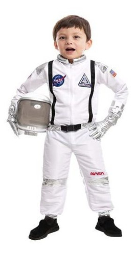 Disfraz De Astronauta Unisex Con Tiras De Plata B0989vld261