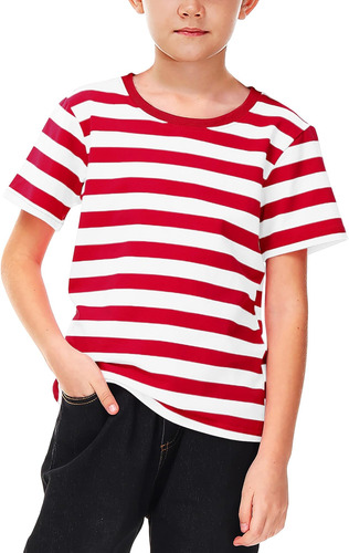 Disfraz De Waldo Para Niños De Halloween, Camisa A Rayas Roj