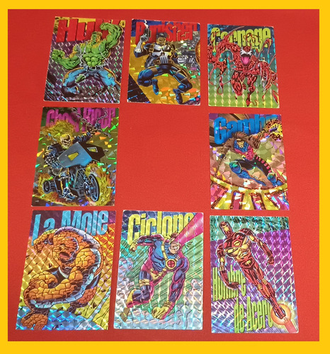 Pepsicards Marvel Originales 8 Tarjetas Prismas Diferentes