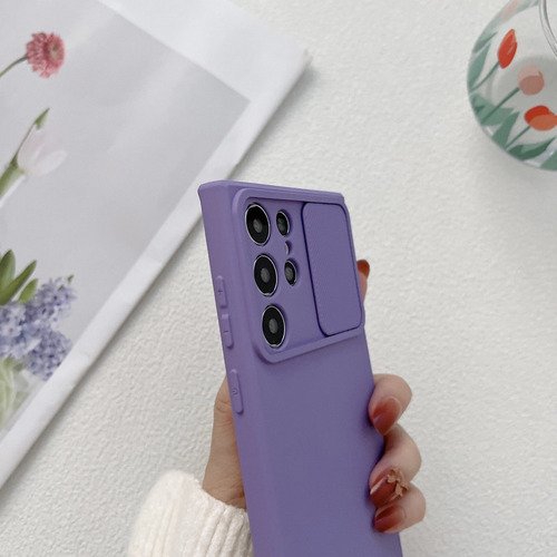 Funda De Teléfono Morada Protector Lente Para Samsung Galaxy