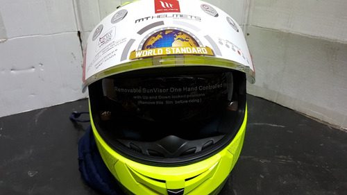 Casco Mt Blade Sv Reflexion Amarillo Fluo Gris Talle L
