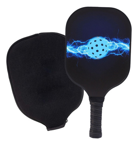 Conjunto De Raquete De Pickleball Em Madeira E Bolsa De Azul