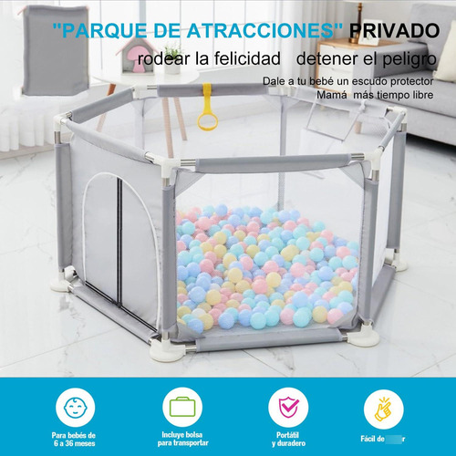 Corral Para Bebe Plegable 130 X 120 Cm Malla Transpirable