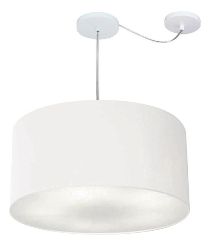 Lustre Pendente Cilíndrico Desvio Branco Mj-4253 Mesa Jantar