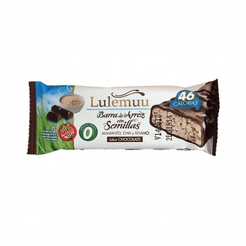 Imagen 1 de 4 de Barras De Arroz Lulemuu Chocolate X 20 U - Lollipop