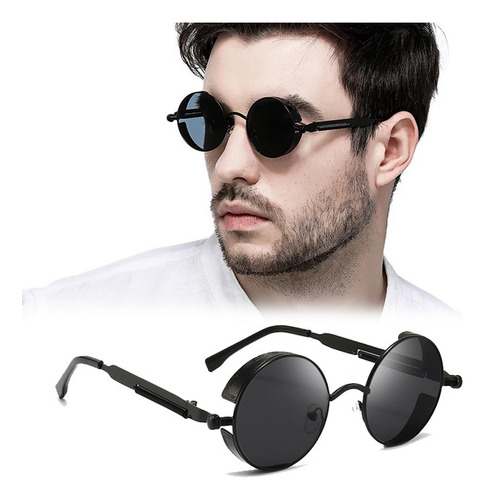 Gafas De Sol Steampunk Retro Steampunk Para Hombre, Color Negro