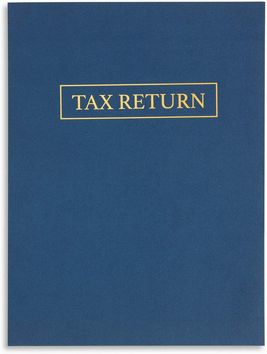 Blue Summit Supplies 25 Tax Return Folders, Dark Blue Two Po
