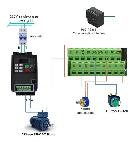 3hp 220v A 380v Monofásico Para Inversor Trifásico