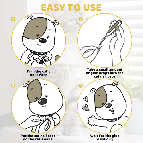 20 Unidades De Tapones Para Uñas De Gatos, Protectores De M