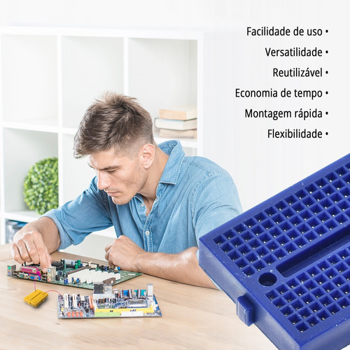 5x Mini Protoboard 170 Pontos Breadboard Para Arduino