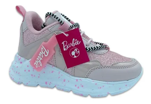 Tenis Blanco Rosa Barbie Princesas Plataforma Sneaker