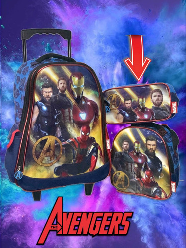 Imagen 1 de 4 de Cartuchera Rectangular Avengers