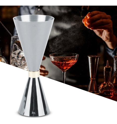 Vaso Medidor De Vino 30ml 60ml Cono Jigger De Acero Inoxidab