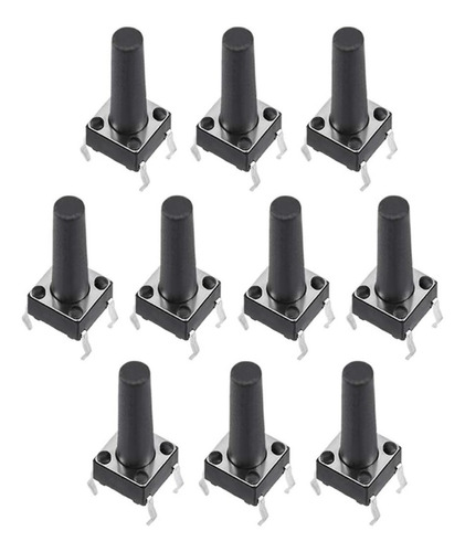 10 X Push Button Boton Pulsador Tact Switch 6x6x9,5mm