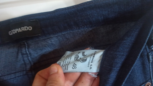 Pantalon Jean Recto Gatopardo 46 Cede Poco 2%elastano Tiro M (Usado)