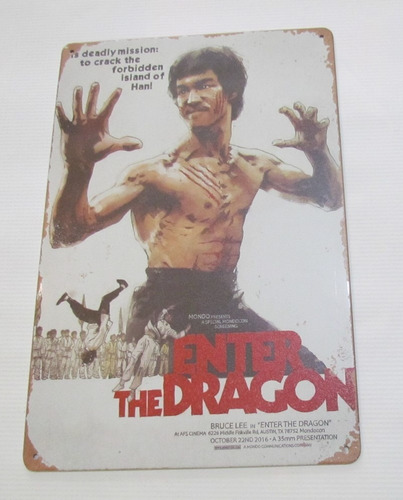 Poster Anuncio Cartel Placa Decoracion Bruce Lee Casa