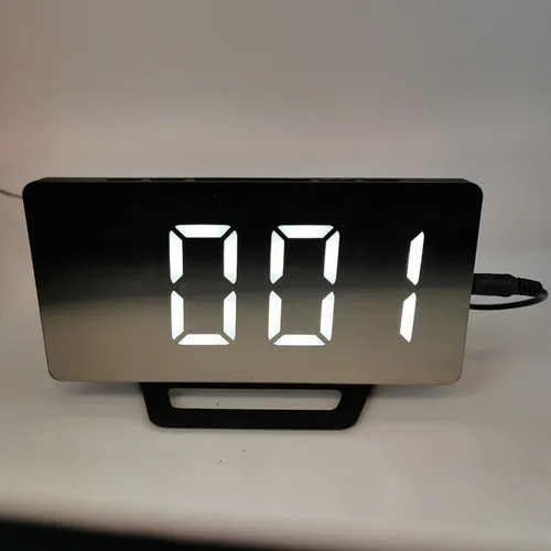 Reloj Digital Eléctrico Con Reloj Blanco De Pantalla Grande