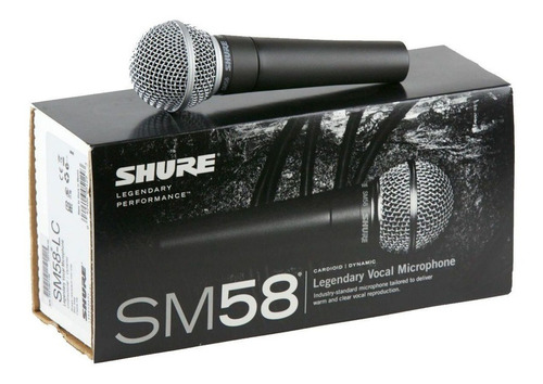 Micrófono Shure Sm58 Dinámico Cardioide Para Voces Color Gris oscuro