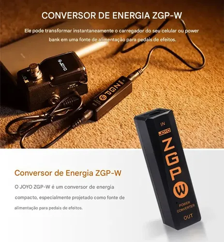 邦楽 ENERGY TONE Fonte Joyo Jp-06w Conversor Usb 9v 400ma Noise Blocker Pedal