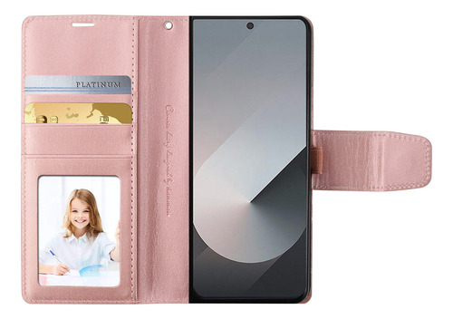 Para Samsung Z Fold4/5/6/7 Flip Wallet Funda De Teléfono De Cuero