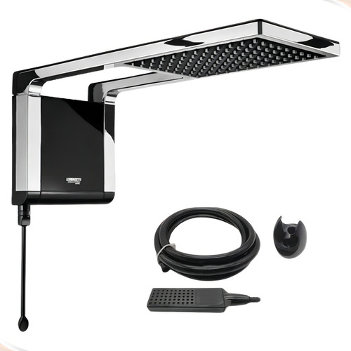 Chuveiro Acqua Storm Ultra Preto Com Cromado 127v 5500w