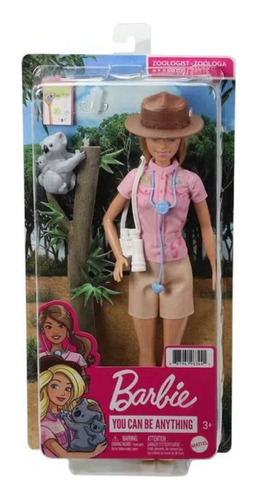 Figura Barbie Profissões Zoóloga Barbie Zoóloga Original