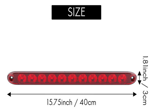 2 Barras De Luz Led Selladas Para Remolque De 15 Pulgadas, 1