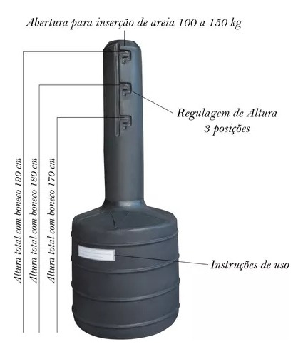 Boneco Bob De Treino Pancada E Luta