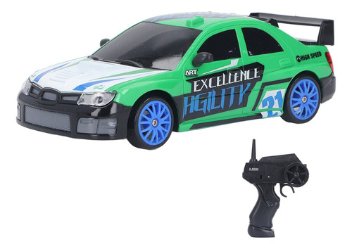 Rc Drifting Car Race 1/24 Verde Seguro Fuerte Abs Potente